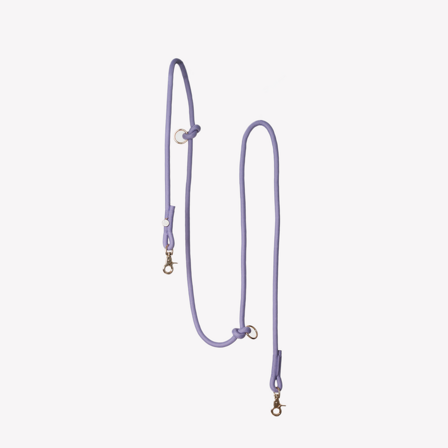 Hands Free Braided Leash - Lavender