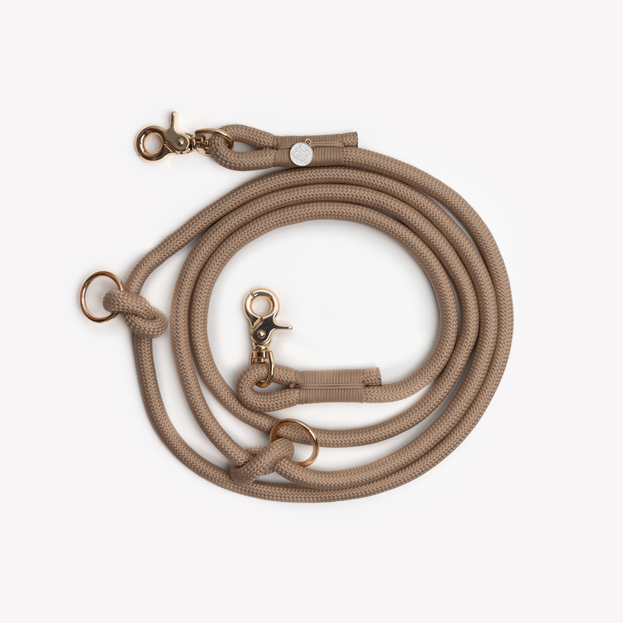 Hands Free Braided Leash - Sand