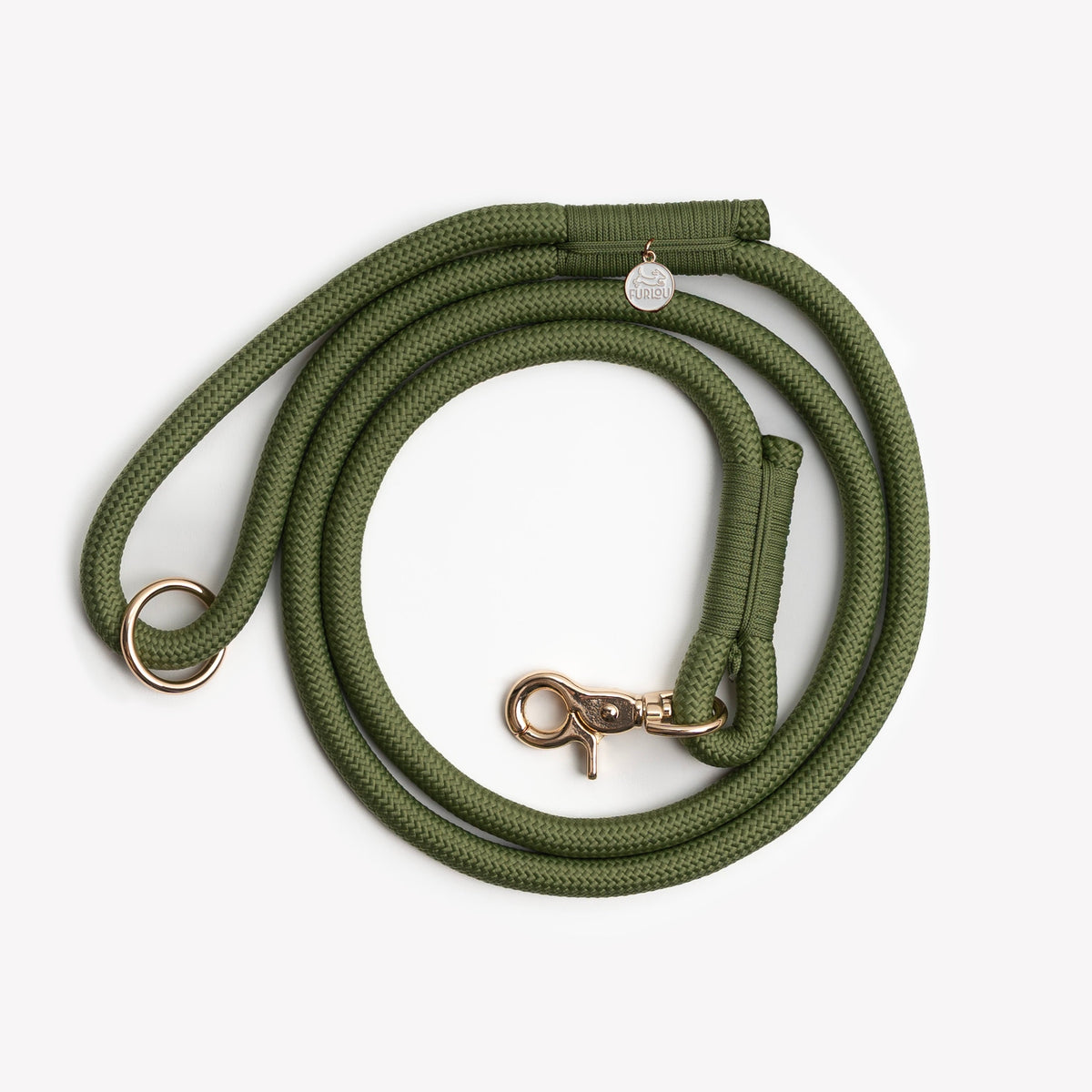 Braided Rope Leash - Green