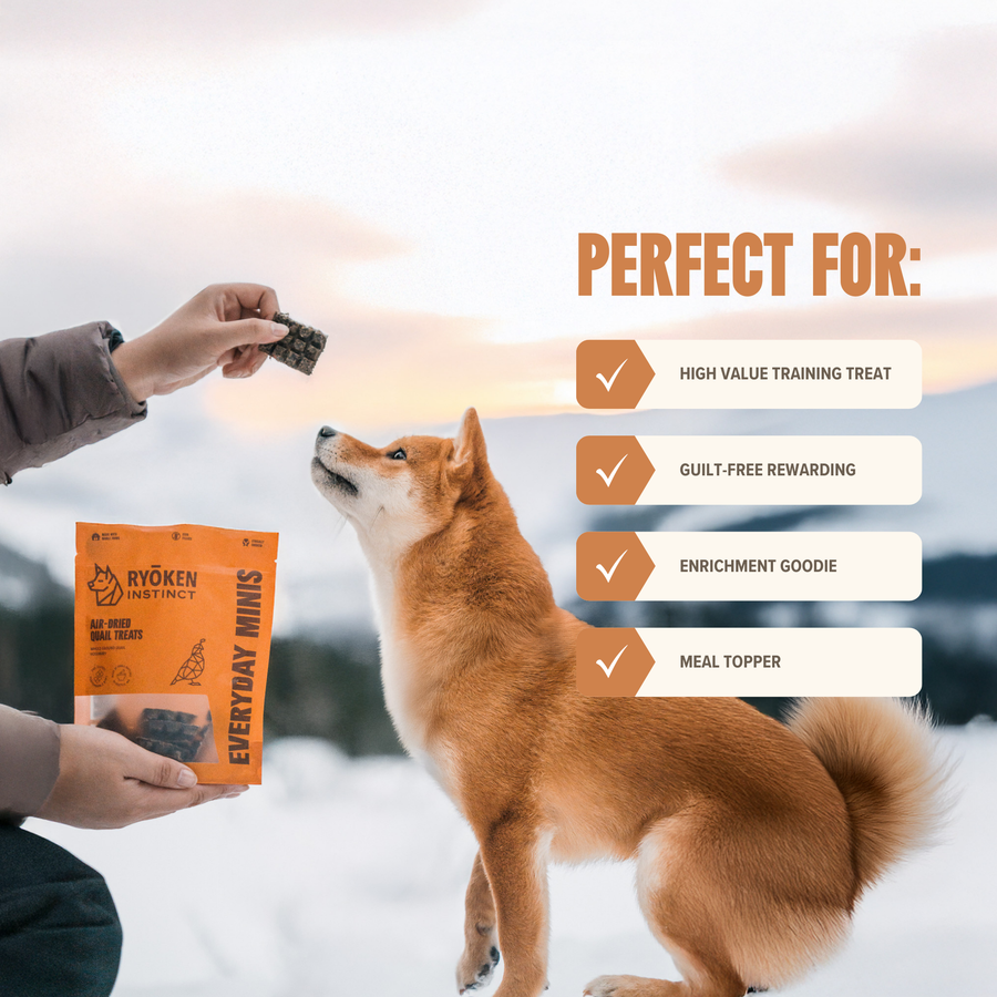 Quail Mini Training Treats for Dogs - Low-Calorie & Tasty