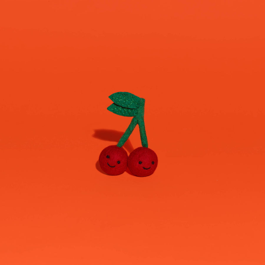 Wool Cherries Cat Toy