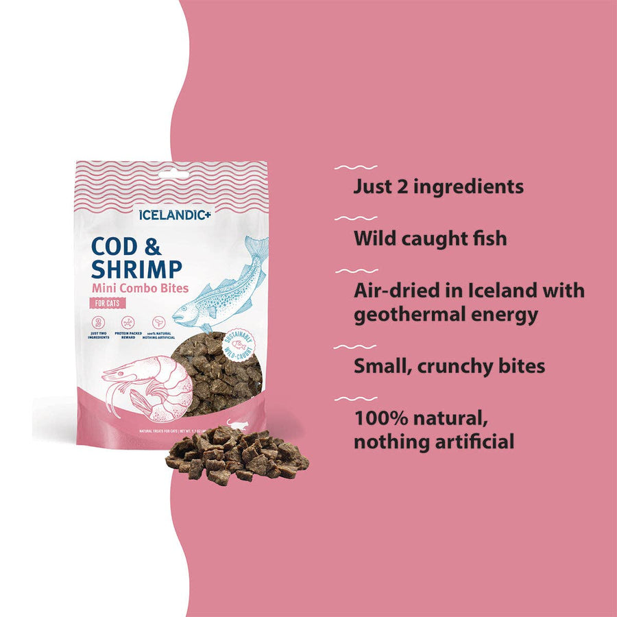 Cod & Shrimp Mini Combo Bites Treats for Cats
