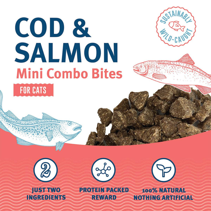 Cod & Salmon Mini Combo Bites Treats for Cats