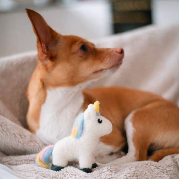 Magical Unicorn Wool Dog & Cat Toy