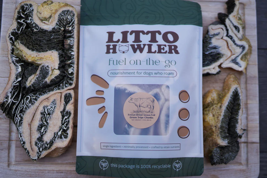 Freeze-Dried Grass-Fed Beef Green Tripe Chunks