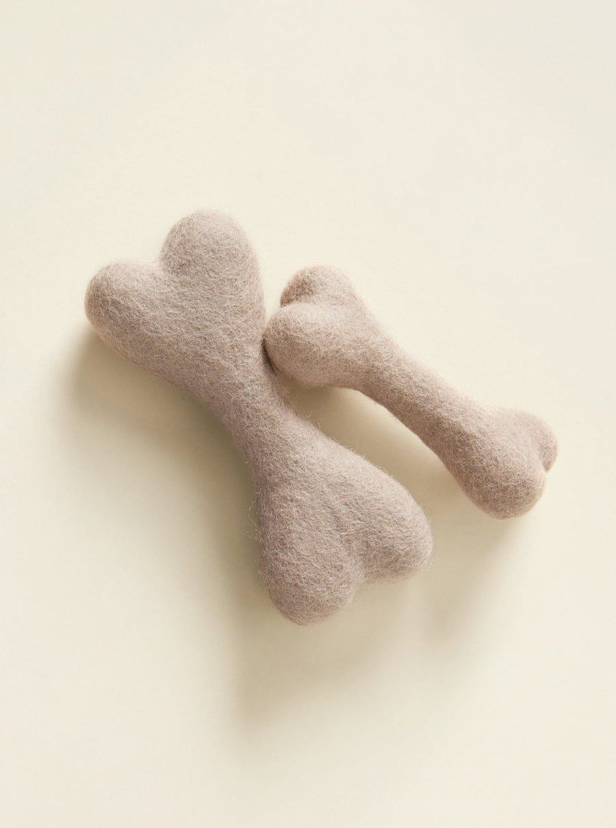 Neutral Woolbone Dog Toy - Taupe