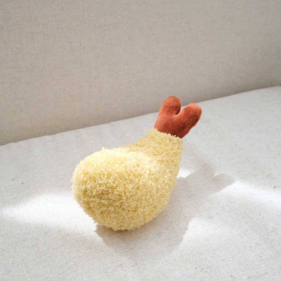 Kitty Tempura shrimp cat toy on a light background