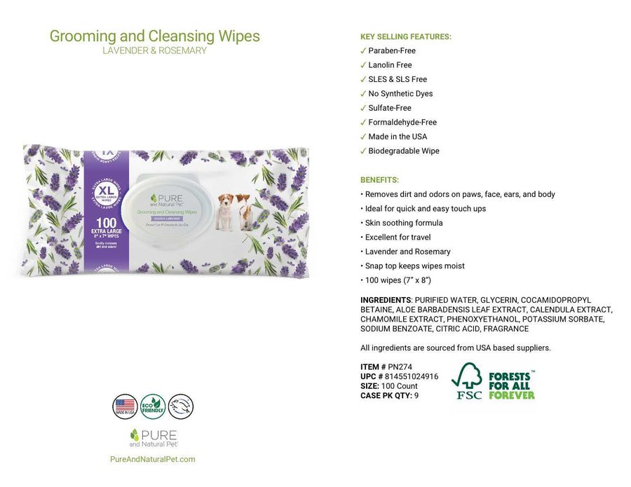Grooming and Cleansing Wipes