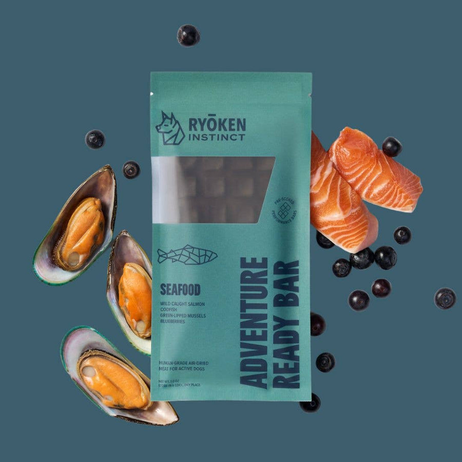 Seafood Treat & Snack Bar for Active Dogs - Energy & Recovery
