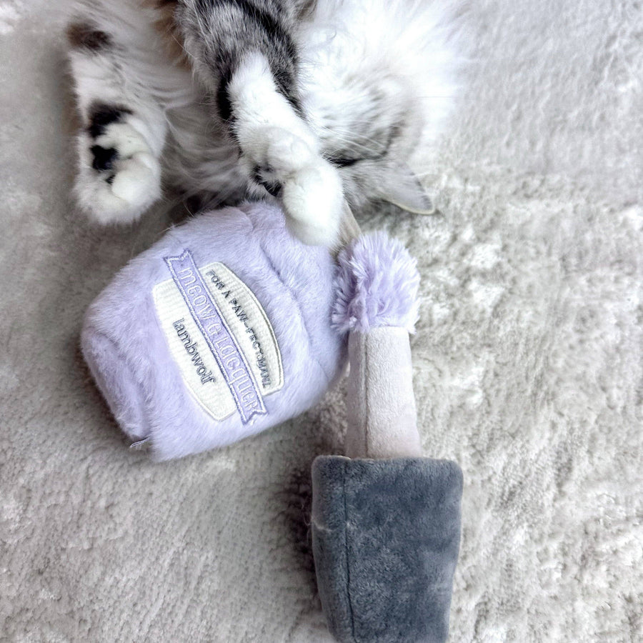 Kitty Nail Polisher cat toy with bottle and brush