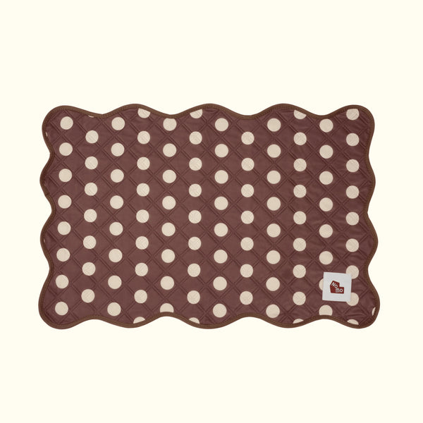 The Ellie Pad – Reusable Washable Dog Pee Pad + Mat - Brown Polka Dot