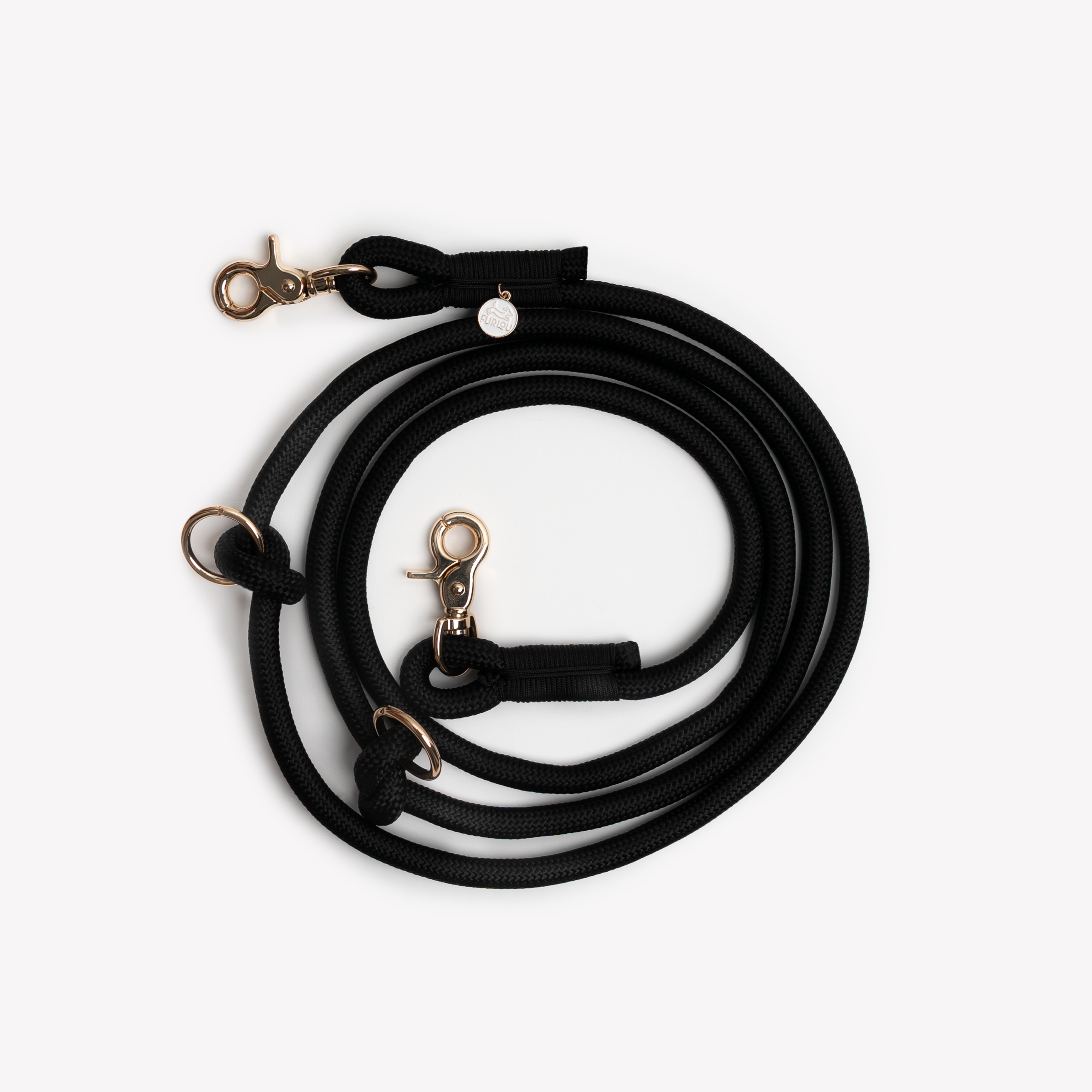 Hands Free Braided Leash - Black