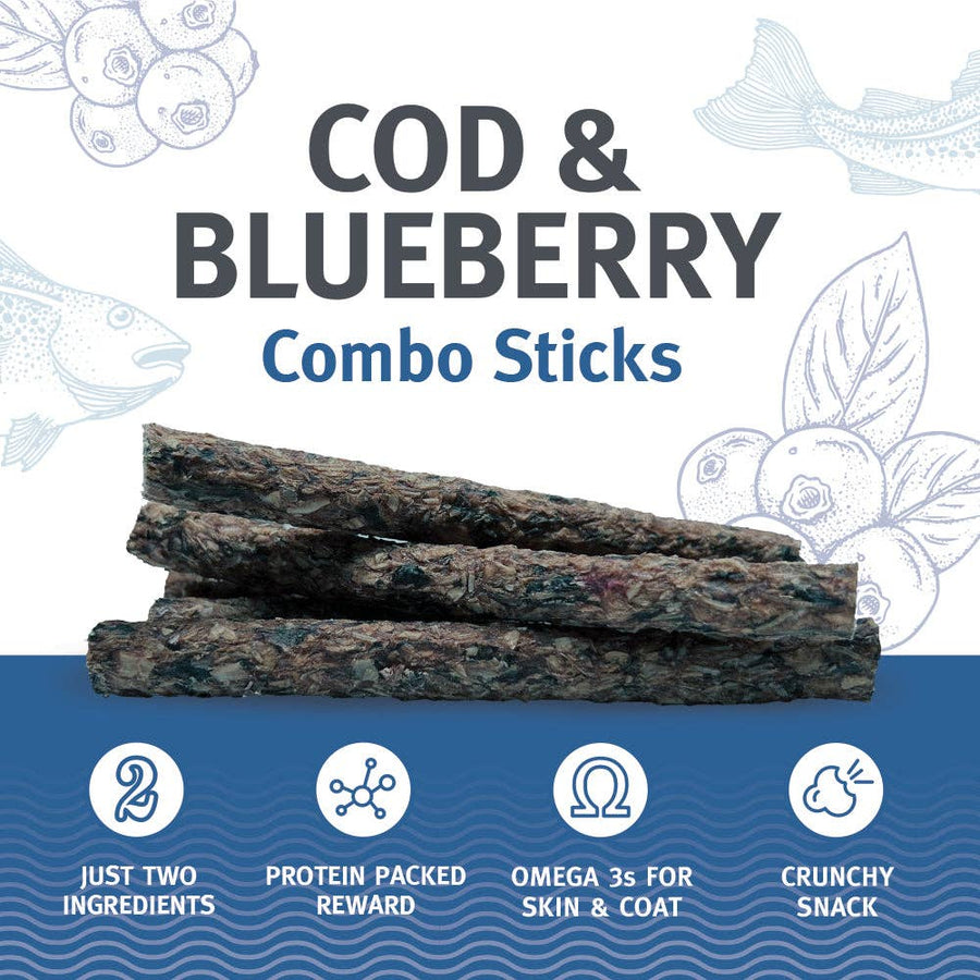 Cod & Blueberry Combo Sticks for Dogs