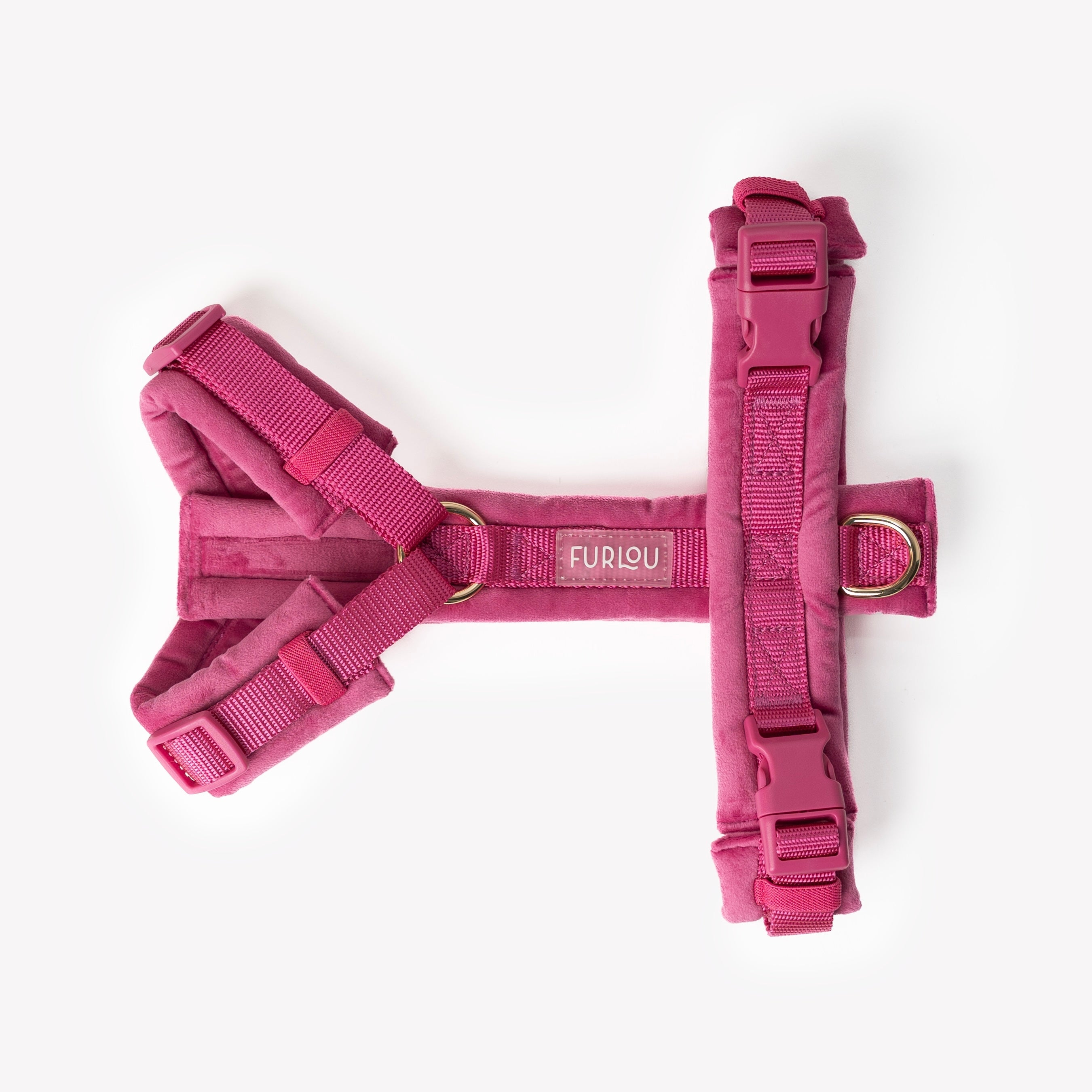 Velvet Dog Harness - Magenta