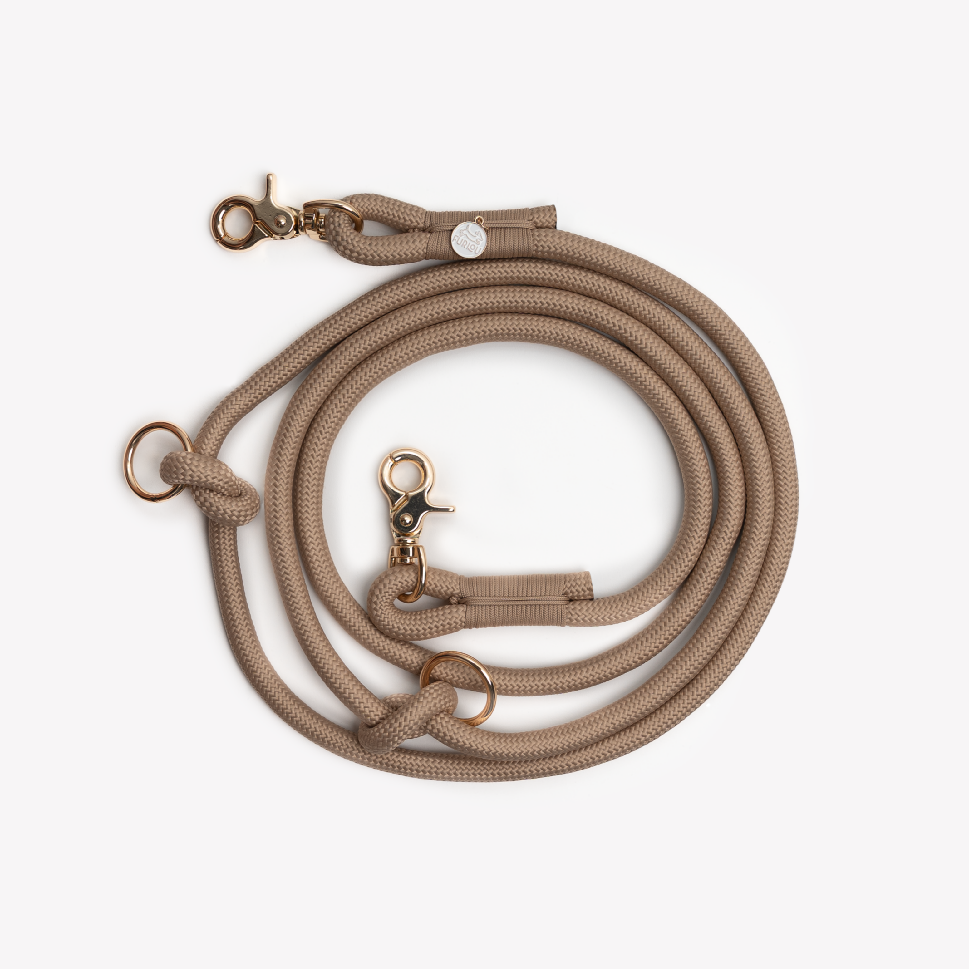 Hands Free Braided Leash - Sand
