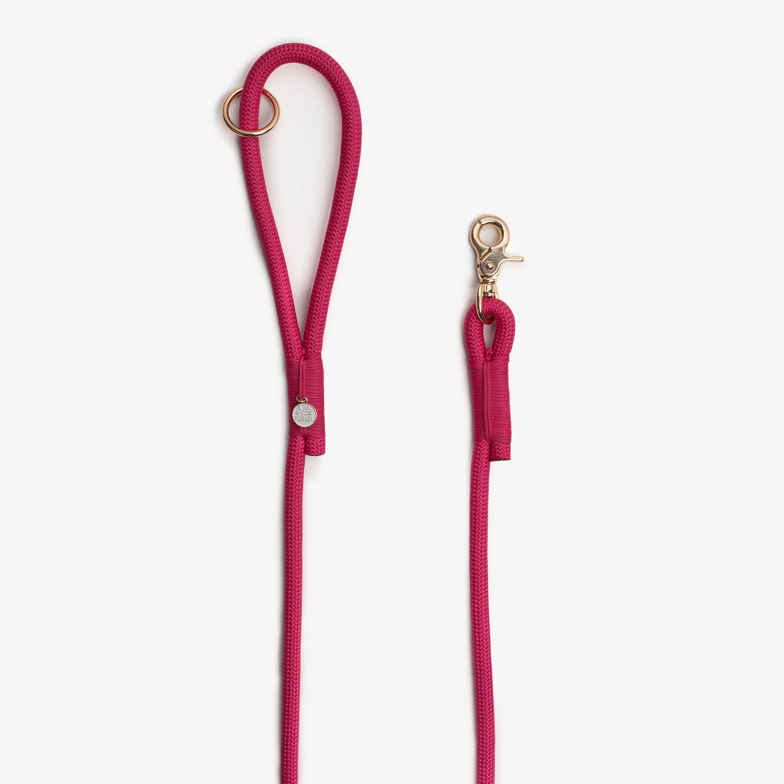 Braided Rope Leash - Magenta