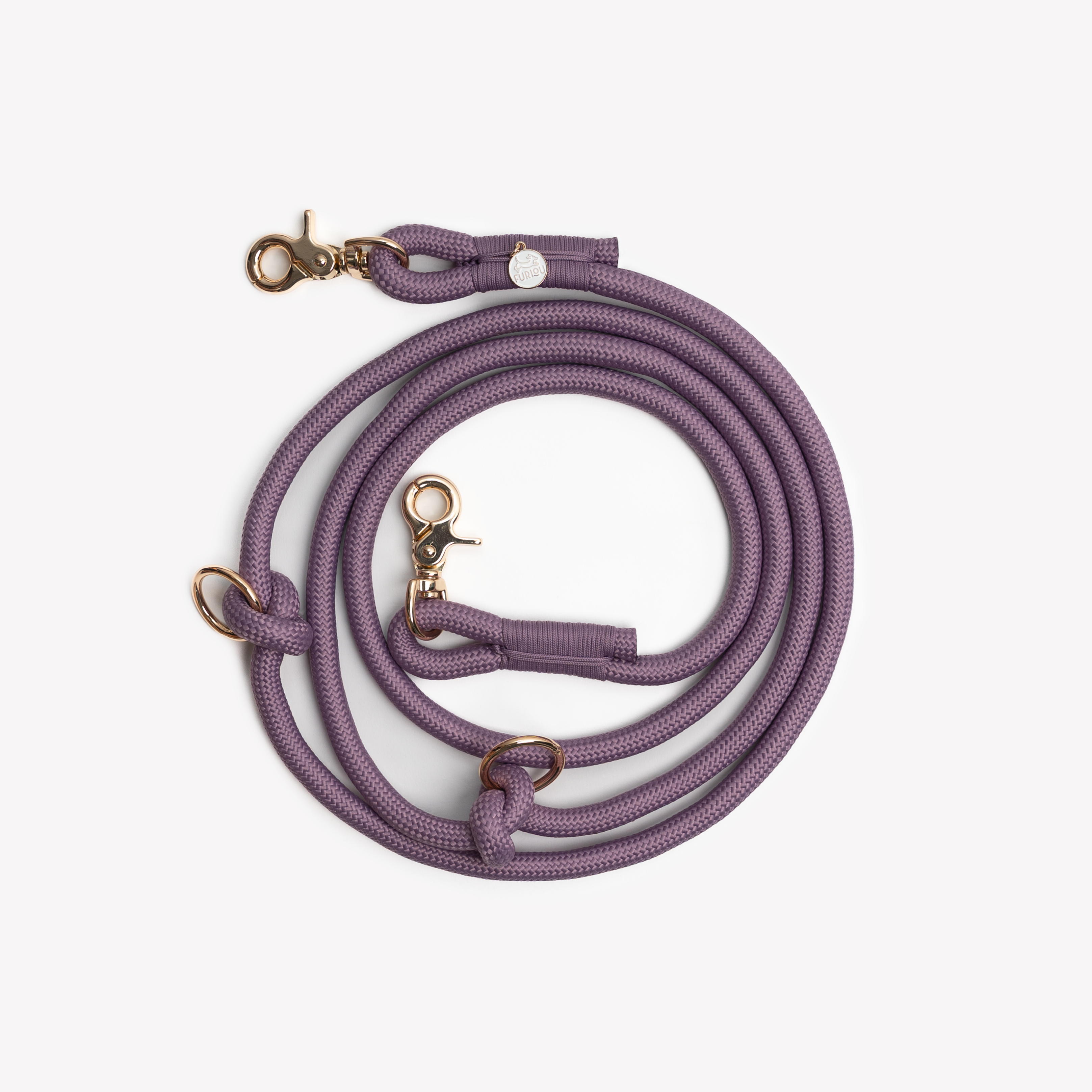 Hands Free Braided Leash - Lilac