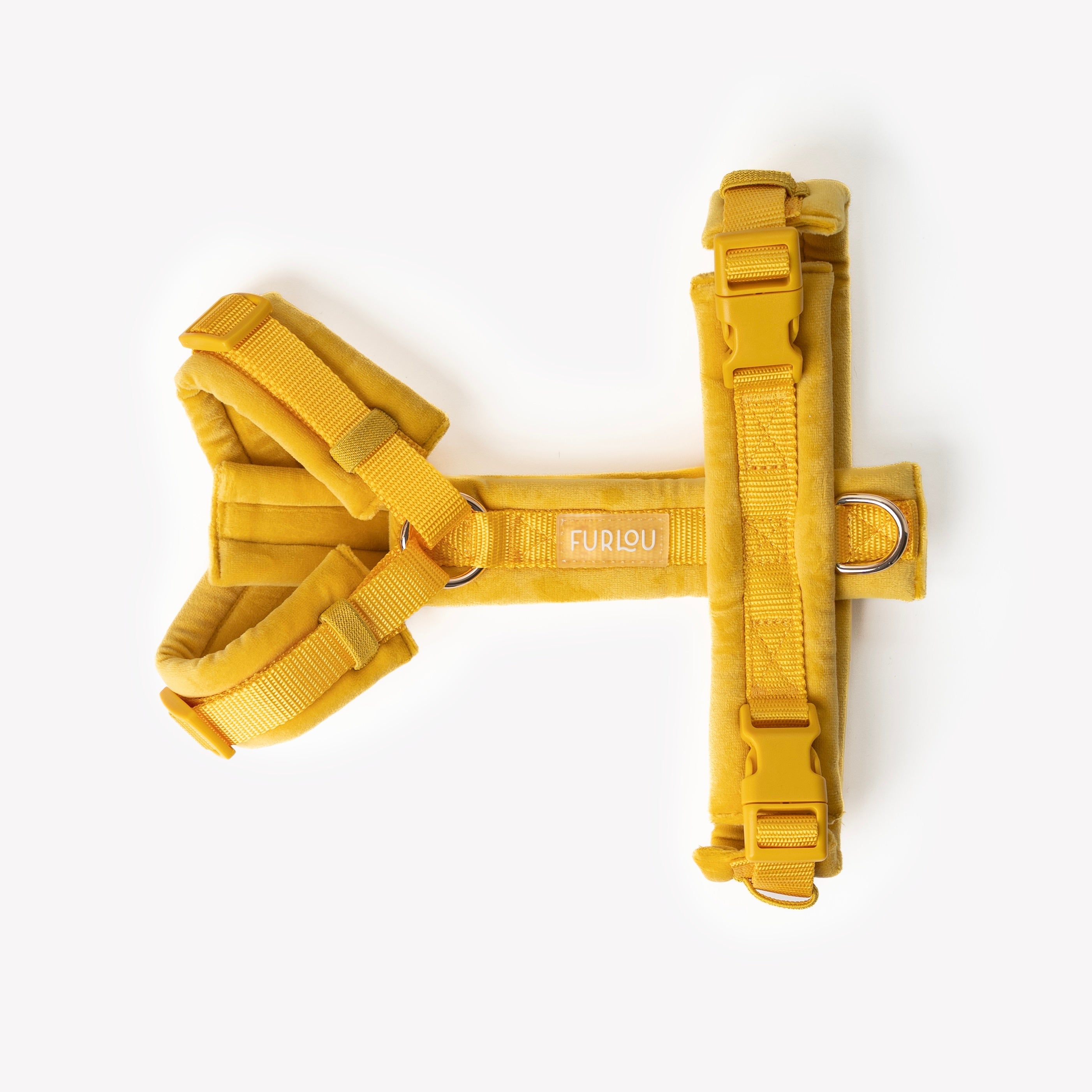 Velvet Dog Harness - Yellow