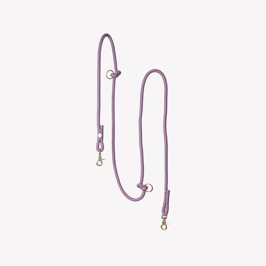 Hands Free Braided Leash - Lilac
