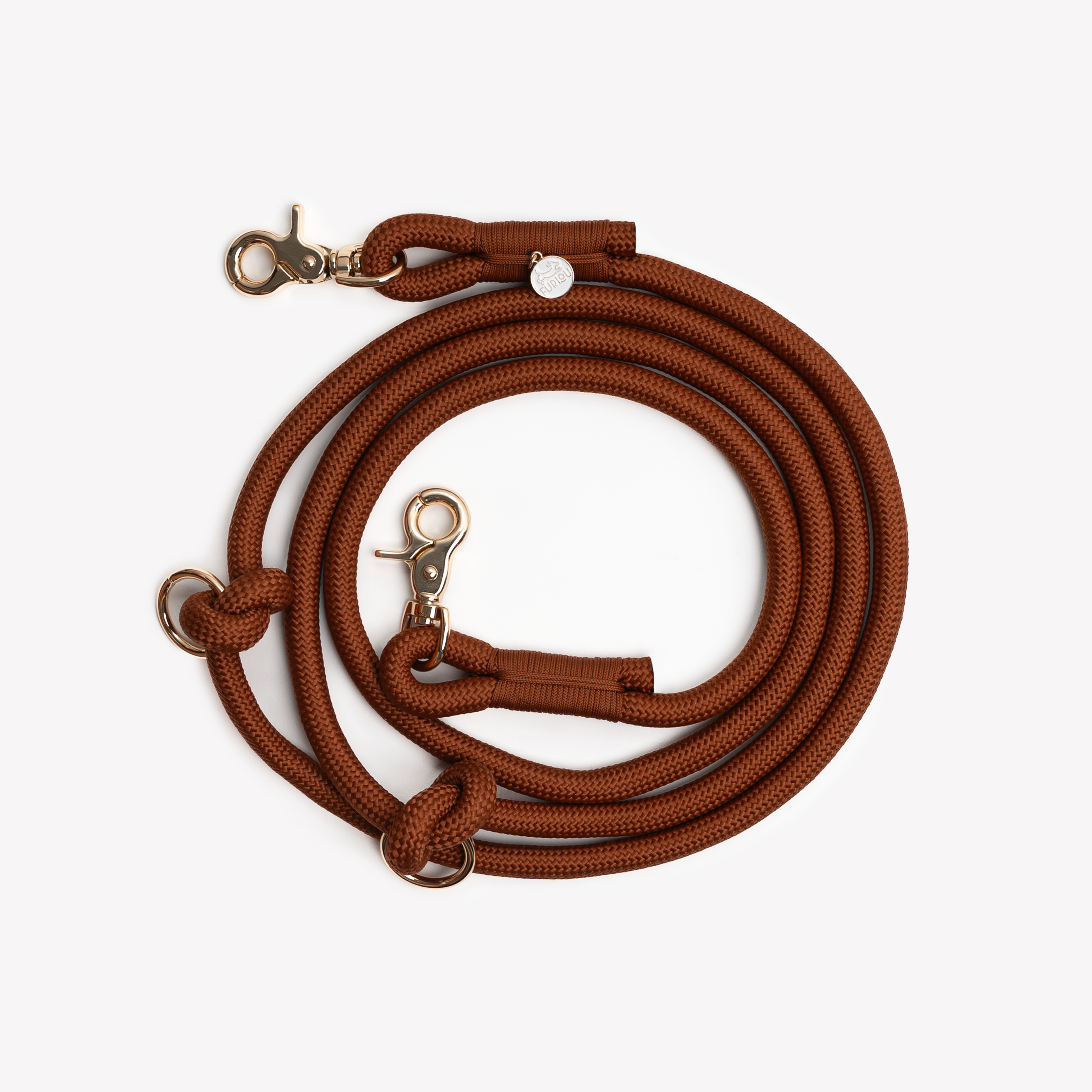 Hands Free Braided Leash - Clay