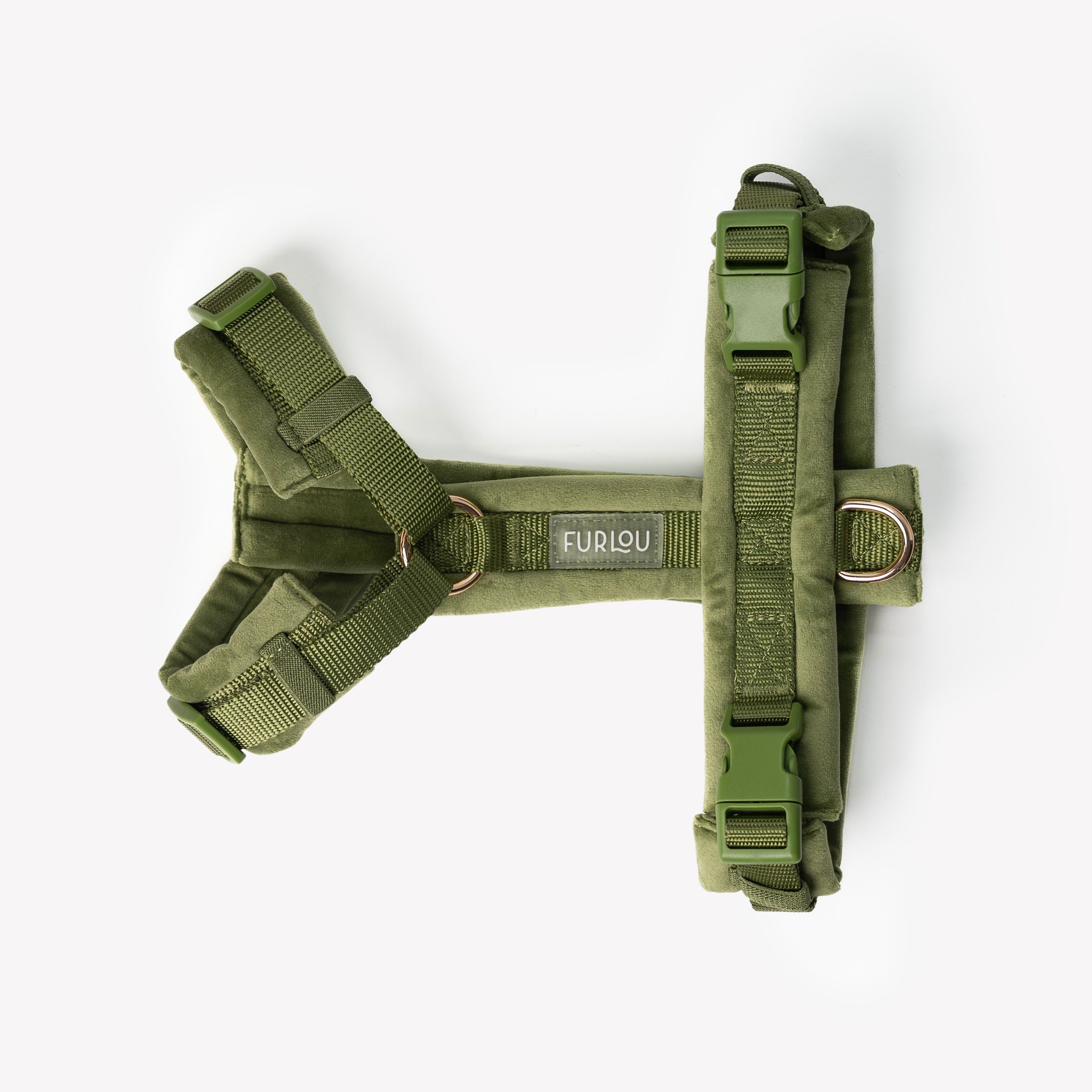 Velvet Dog Harness - Green
