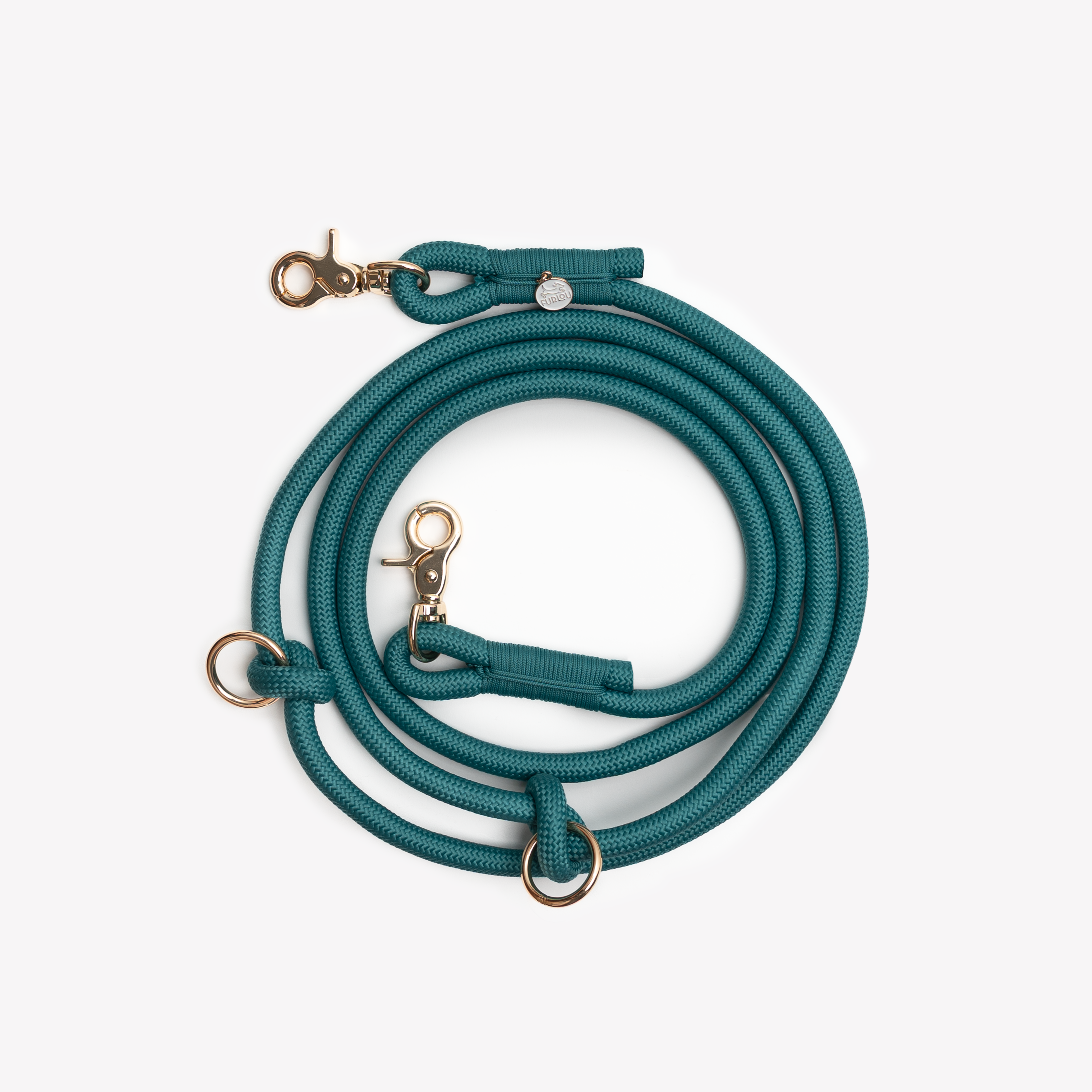 Hands Free Braided Leash - Blue