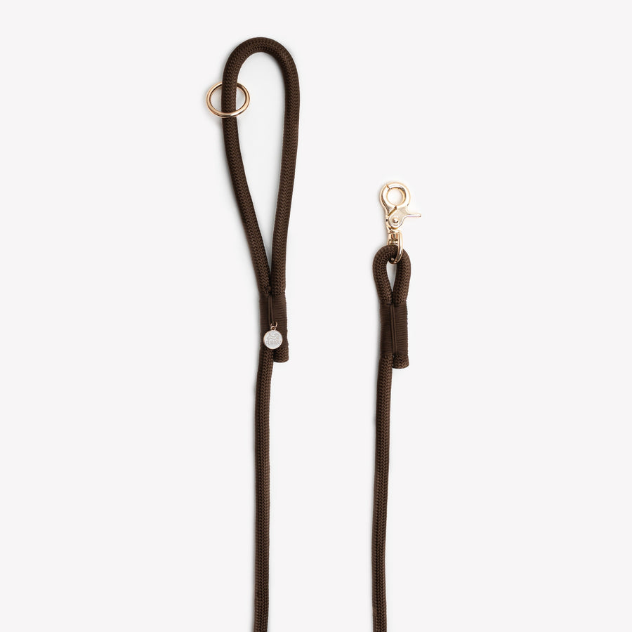 Braided Rope Leash - Brown