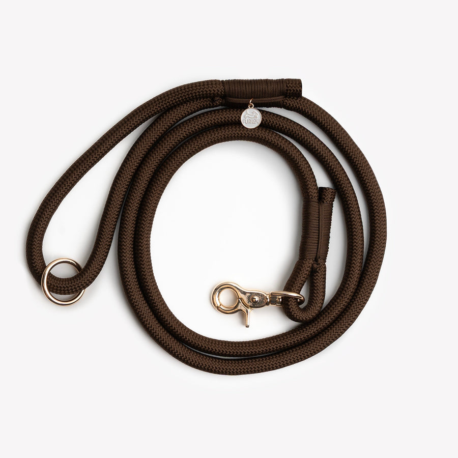 Braided Rope Leash - Brown