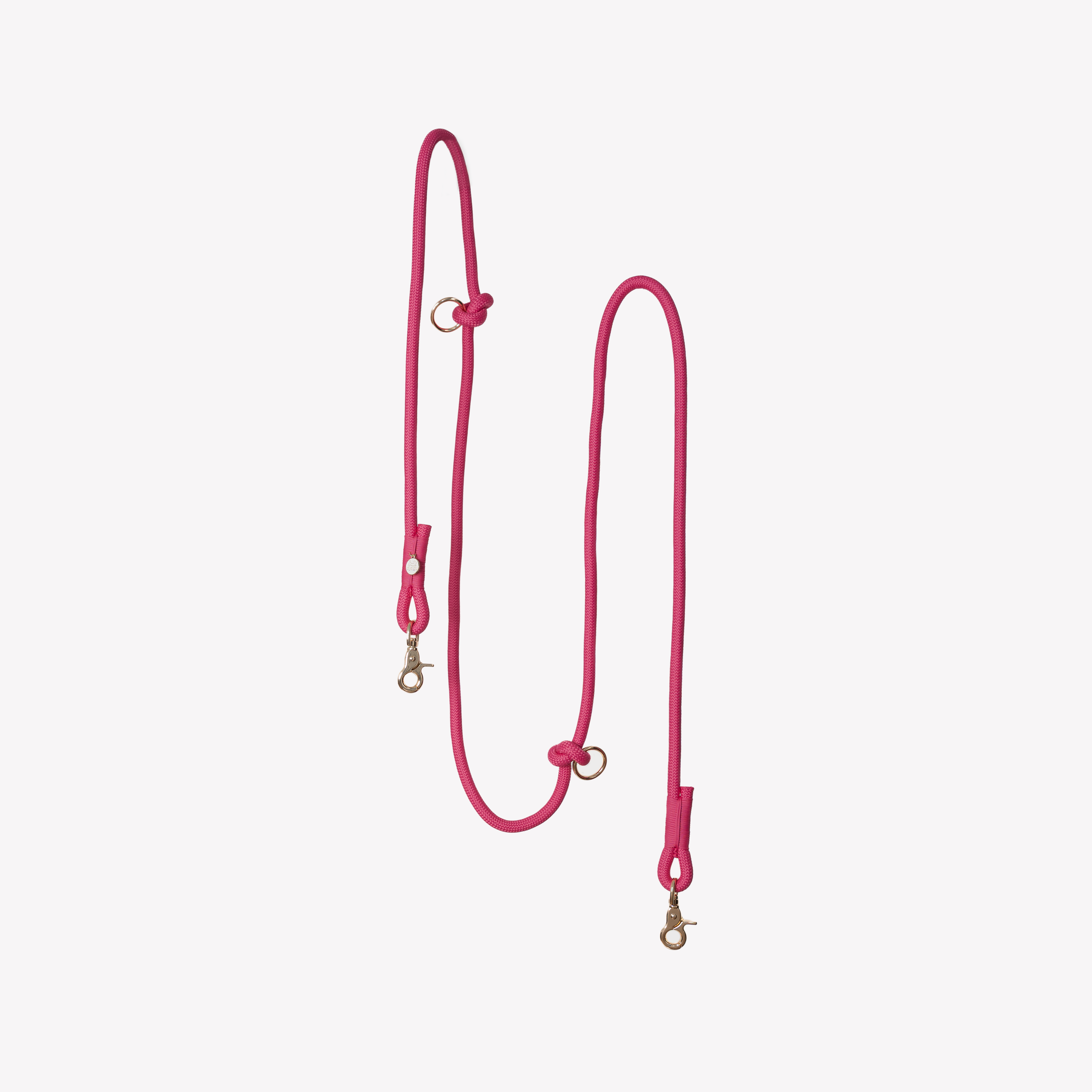 Hands Free Braided Leash - Magenta