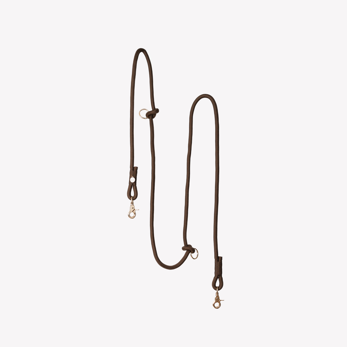 Hands Free Braided Leash - Brown