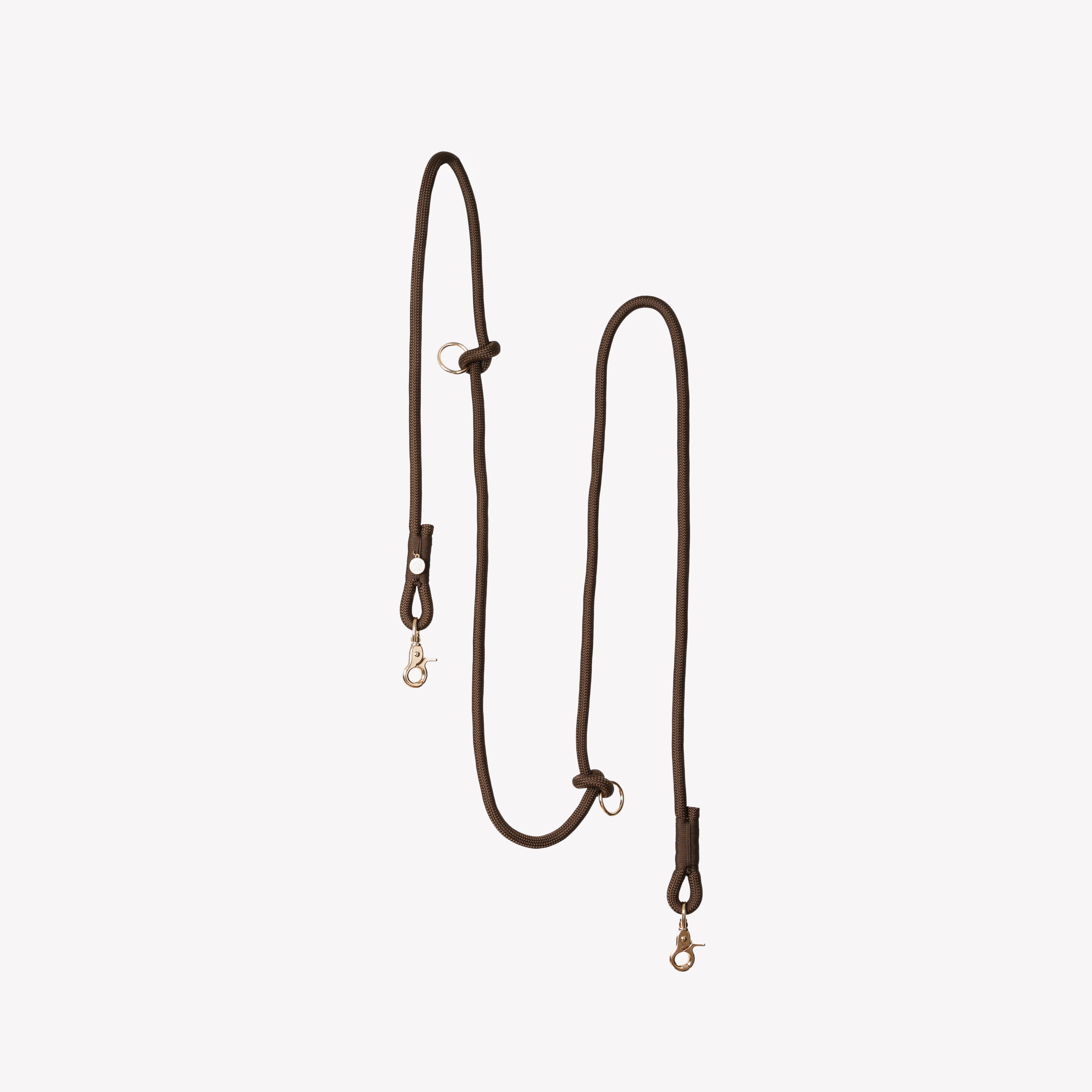 Hands Free Braided Leash - Brown