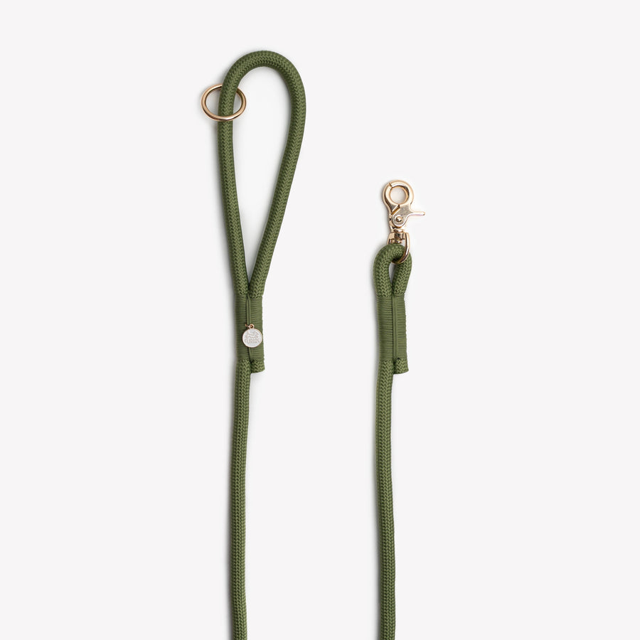 Braided Rope Leash - Green