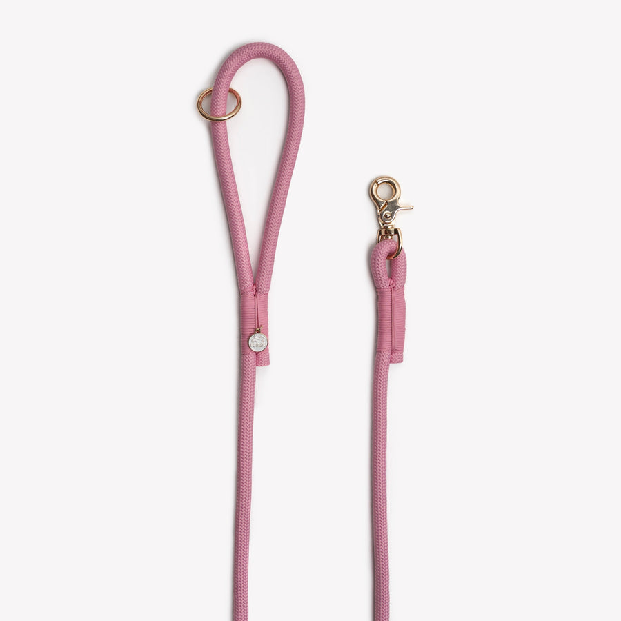 Braided Rope Leash - Pink
