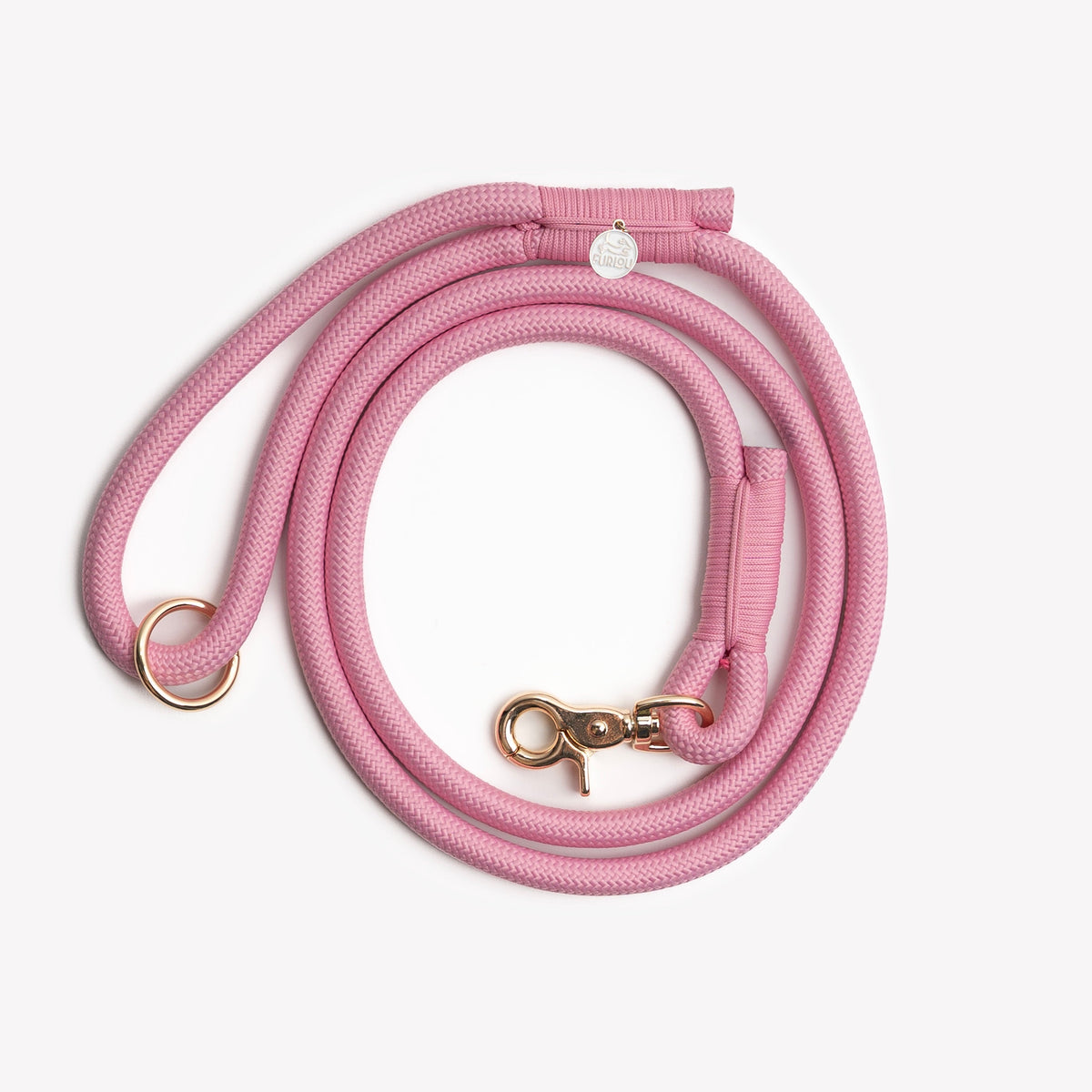 Braided Rope Leash - Pink