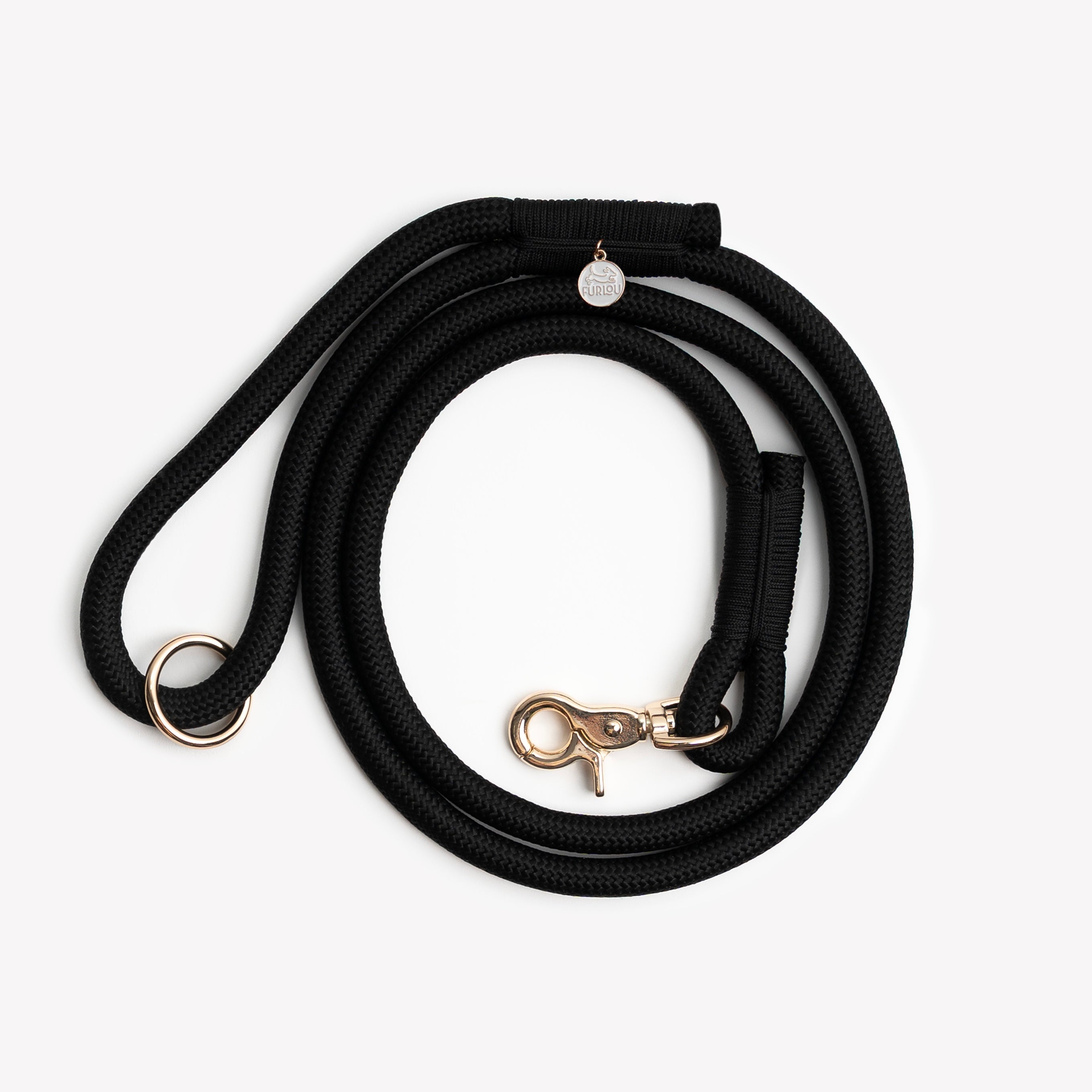 Braided Rope Leash - Black
