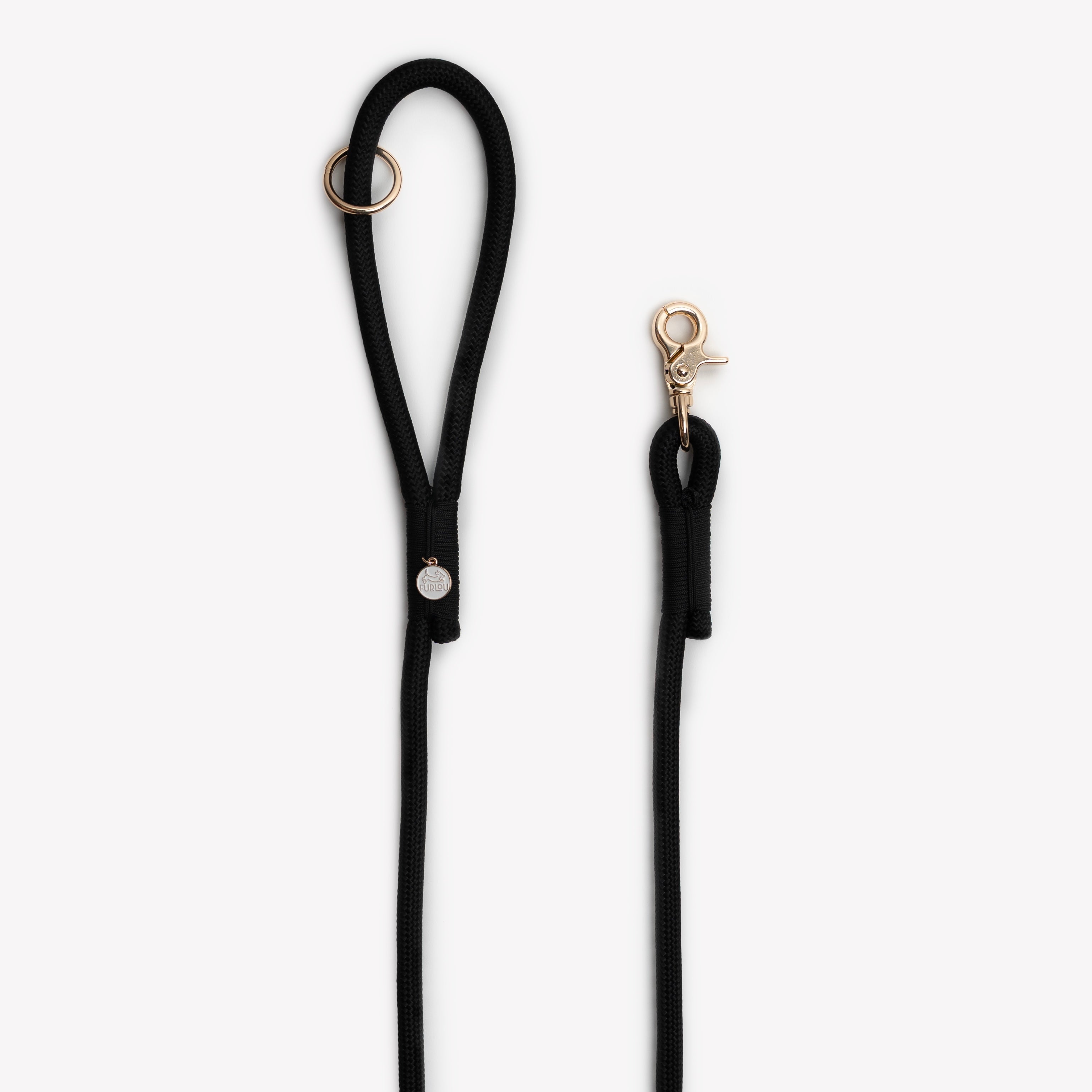 Braided Rope Leash - Black
