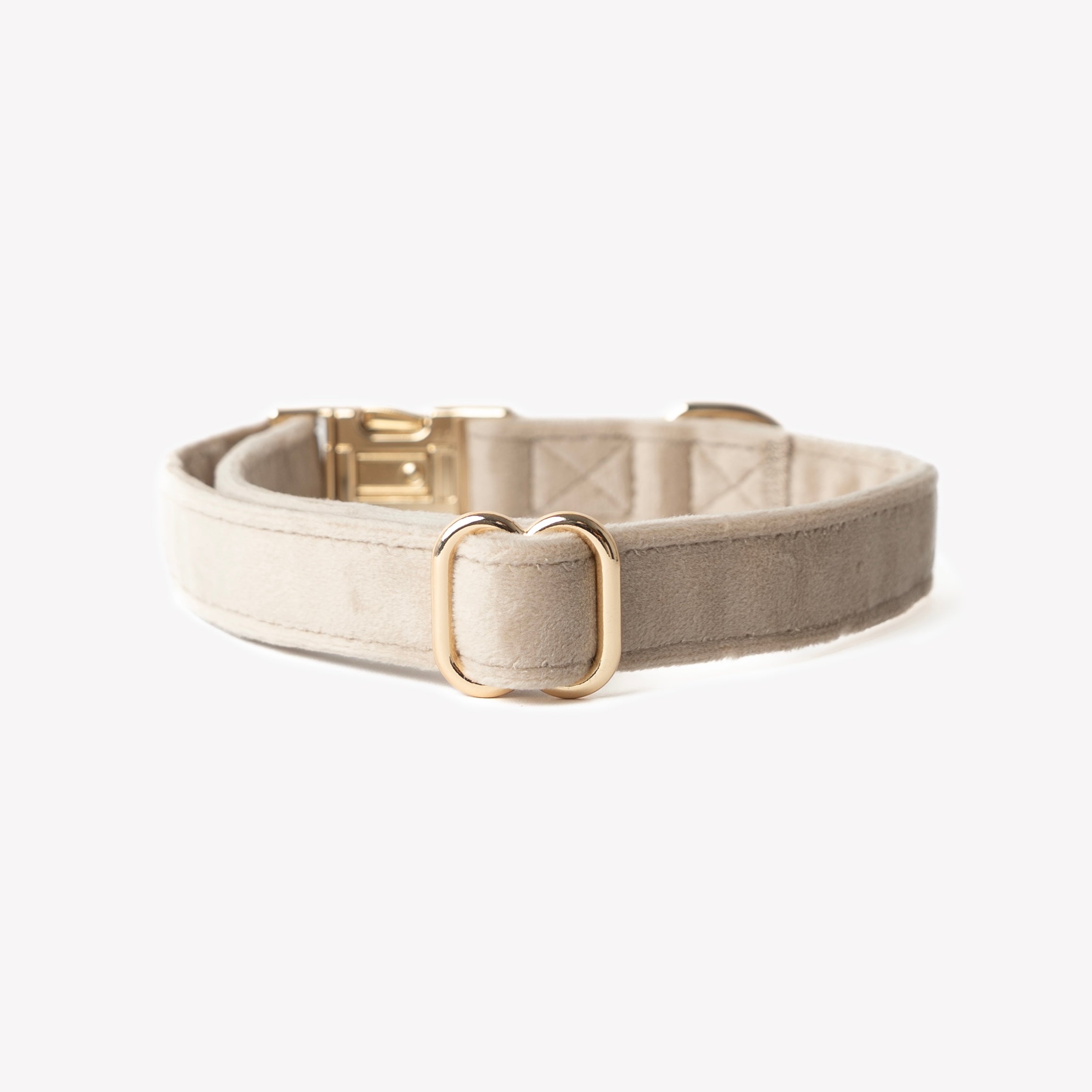 Velvet Dog Collar - Sand