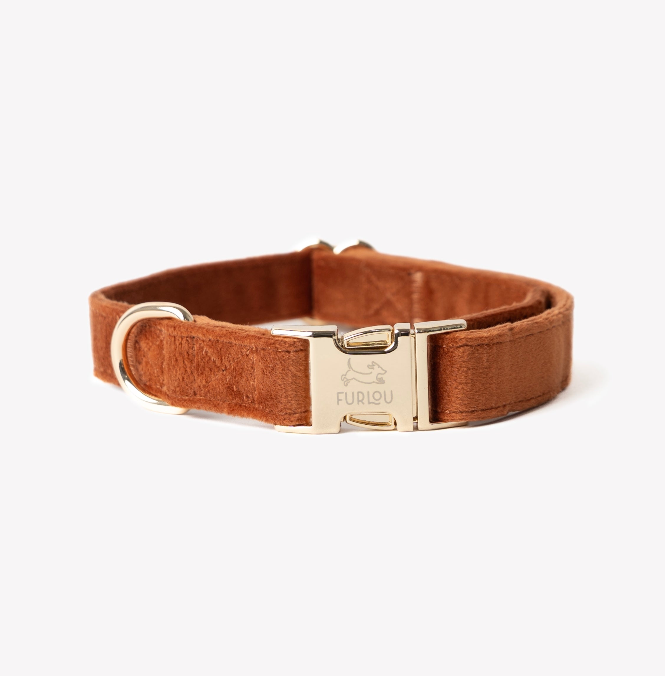 Velvet Dog Collar - Clay