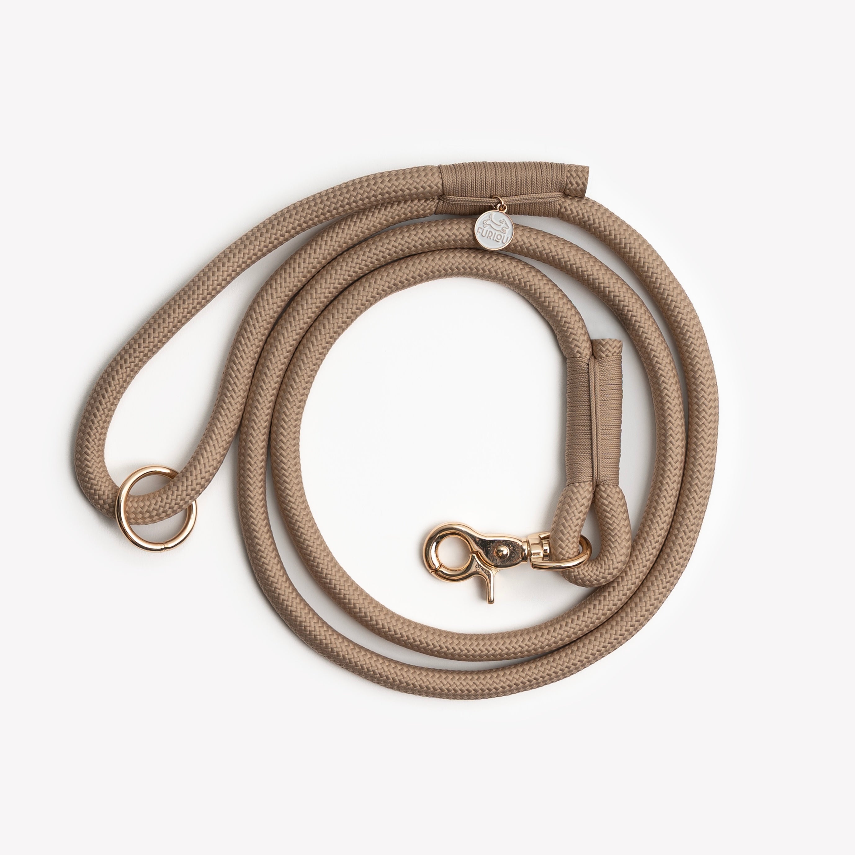 Braided Rope Leash - Sand