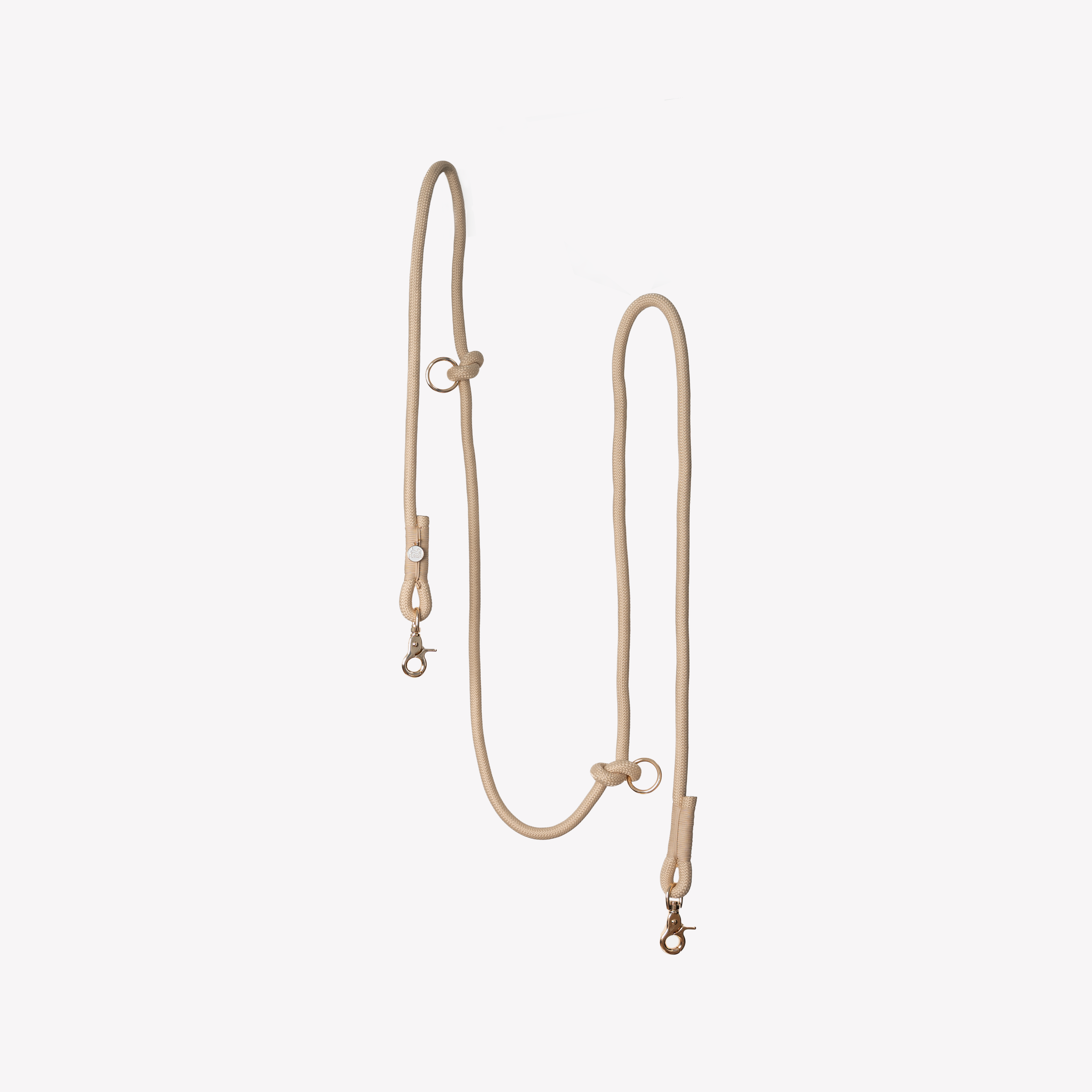 Hands Free Braided Leash - Tan