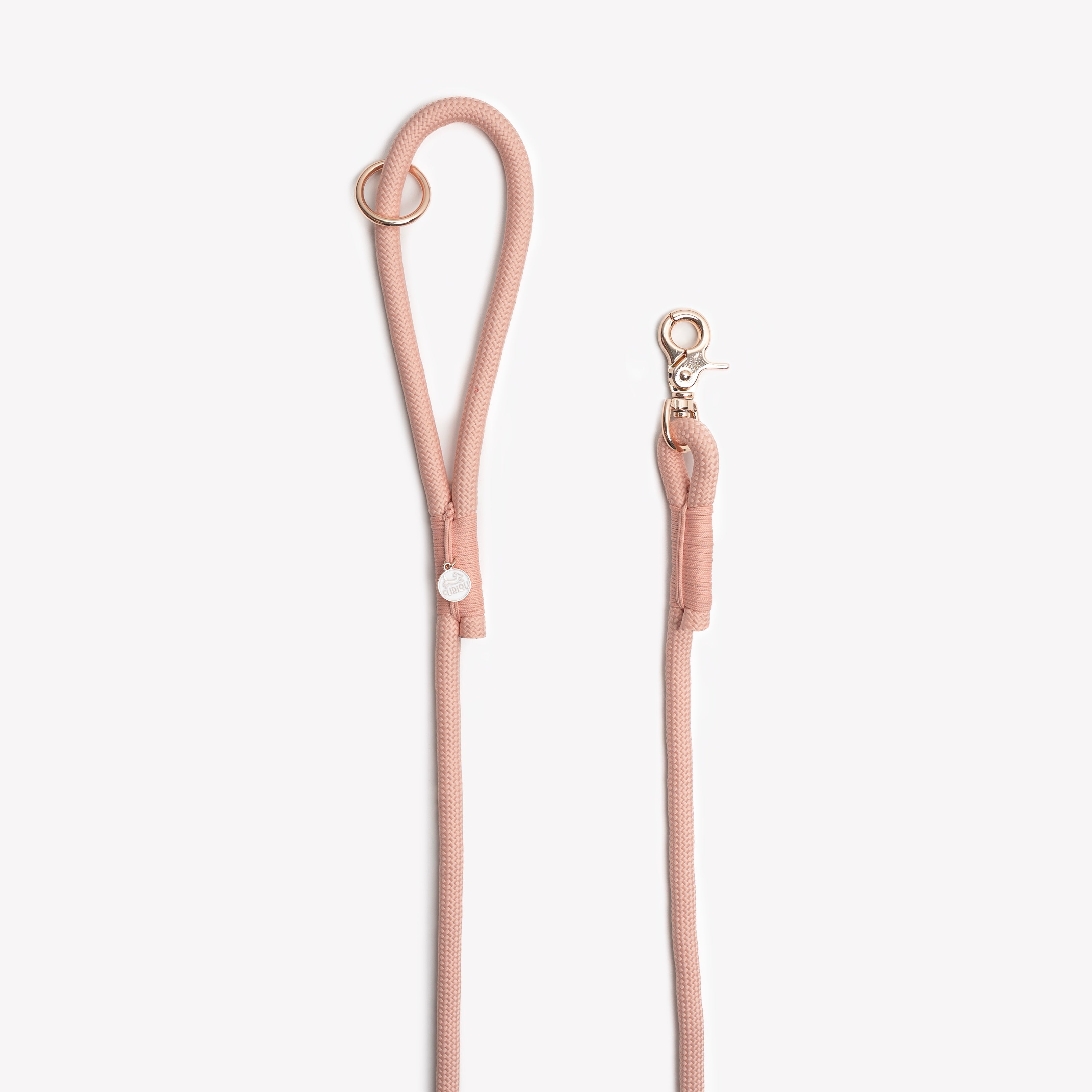 Braided Rope Leash - Powder Rose