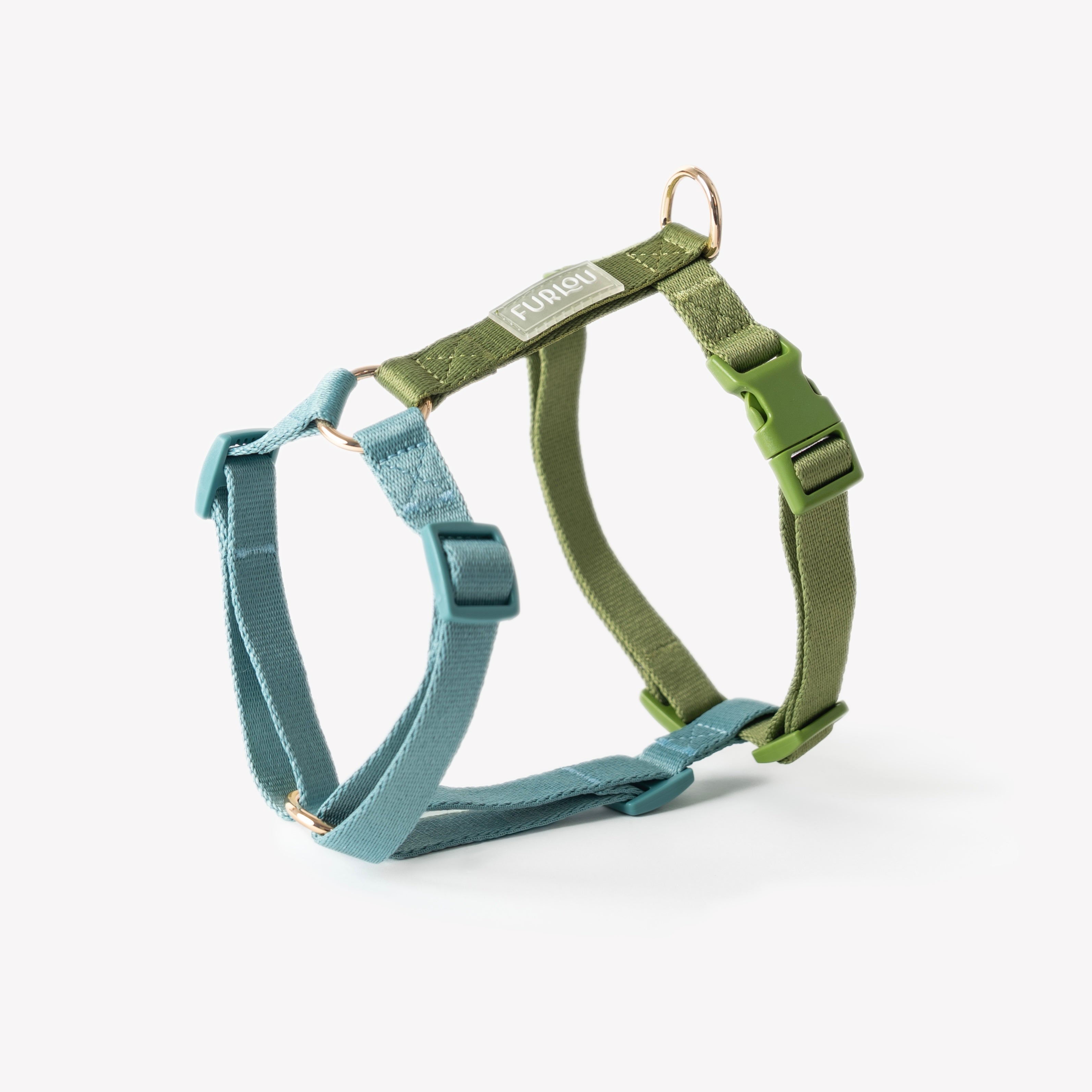 Dog Harness - Blue and Green
