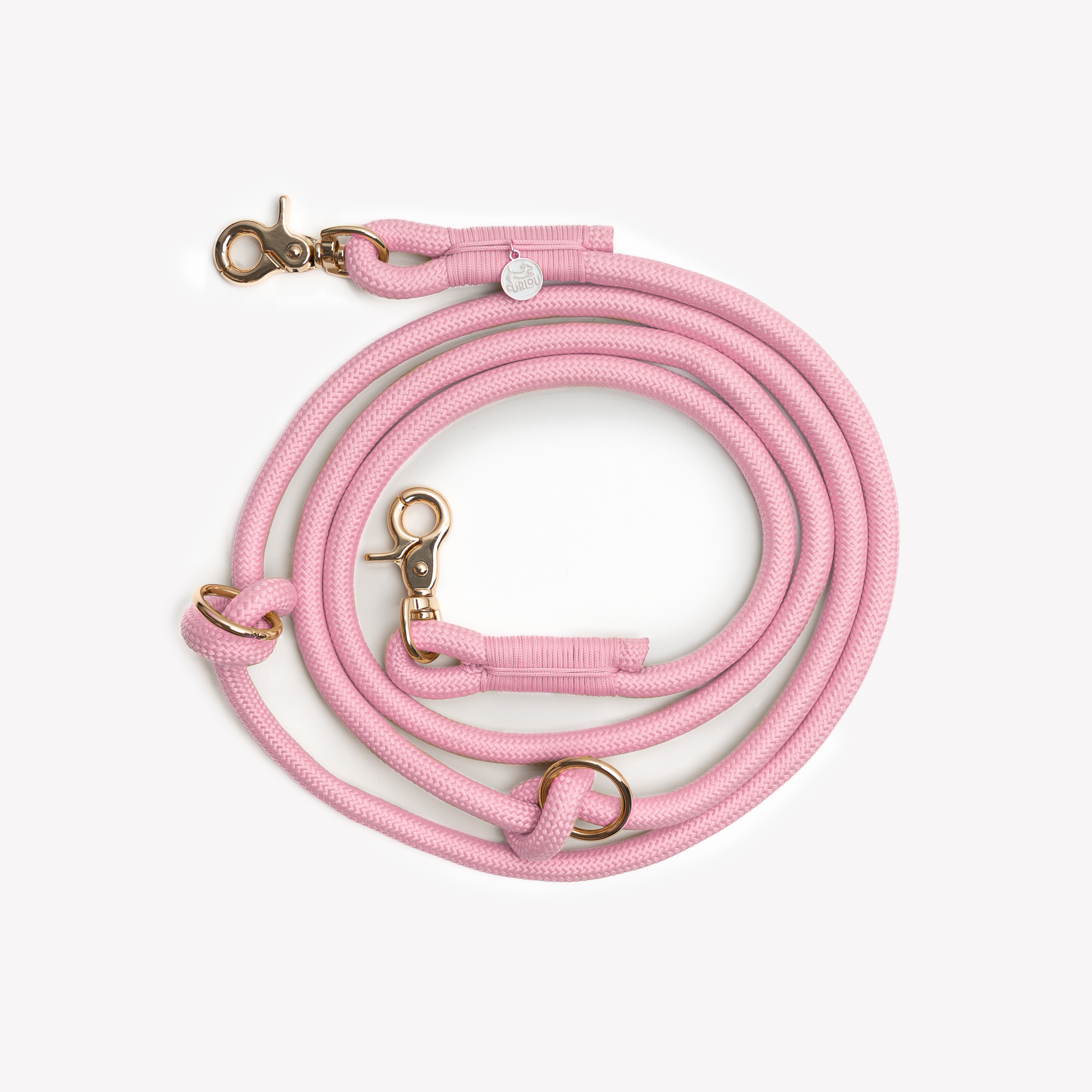 Hands Free Braided Leash - Pink