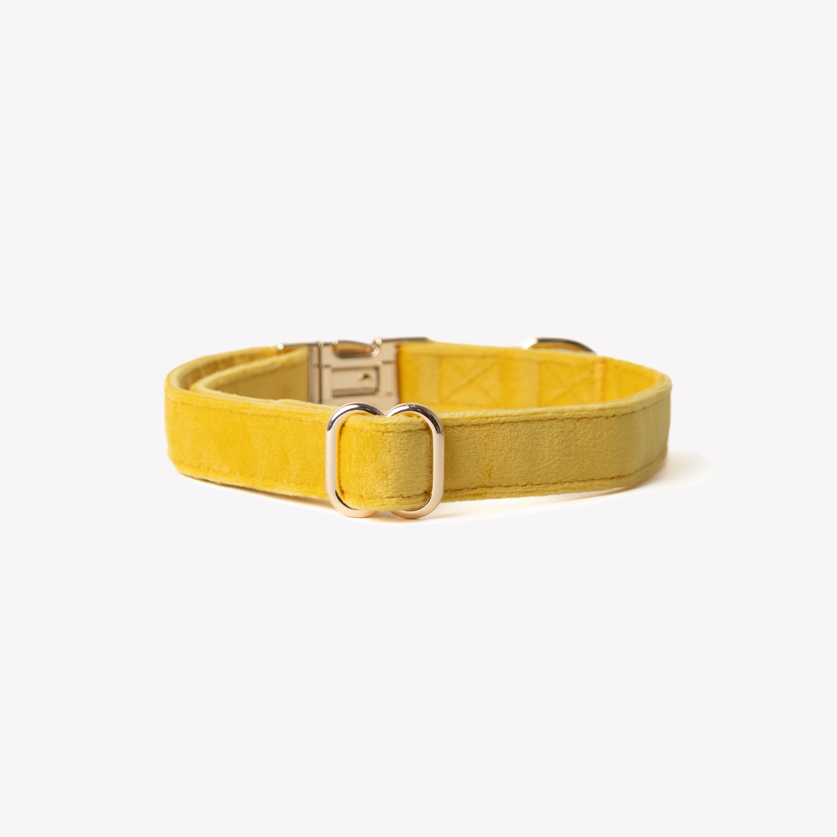 Velvet Dog Collar - Yellow