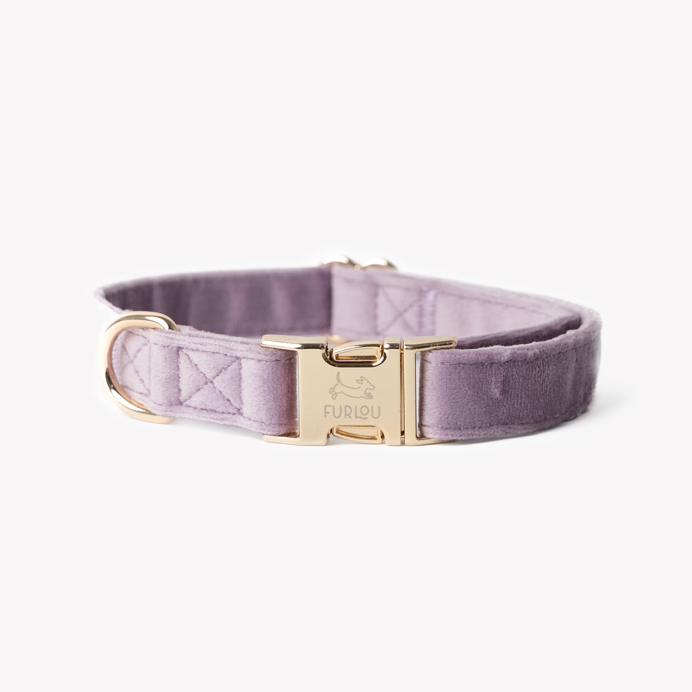 Velvet Dog Collar - Lilac