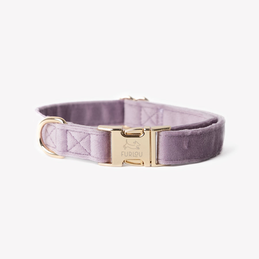 Velvet Dog Collar - Lilac