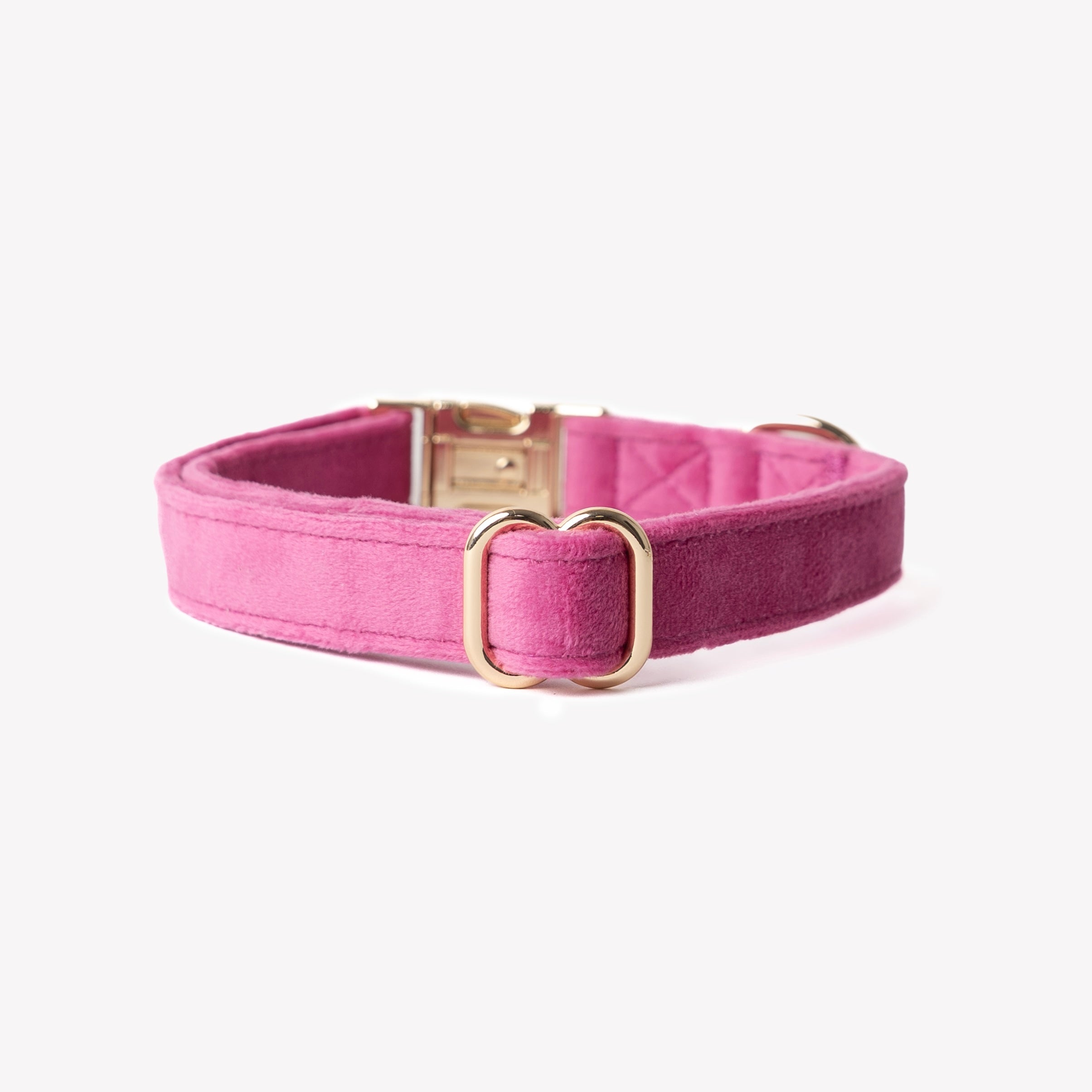 Velvet Dog Collar - Magenta
