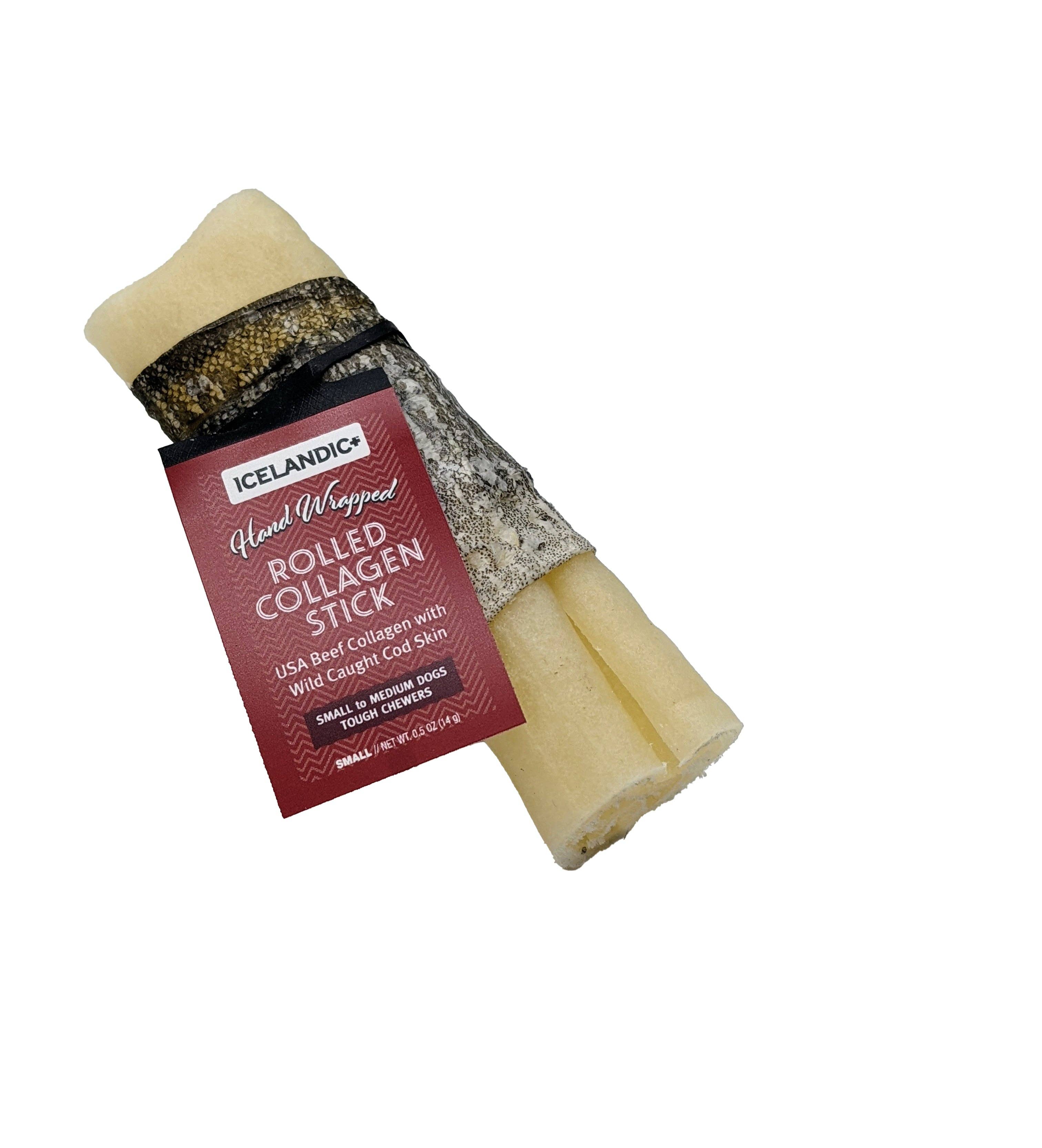 Rolled Beef Collagen Wrapped With Cod Skin Chew Stick