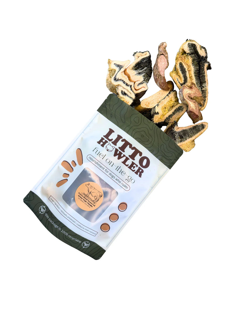 Freeze-Dried Grass-Fed Beef Green Tripe Chunks