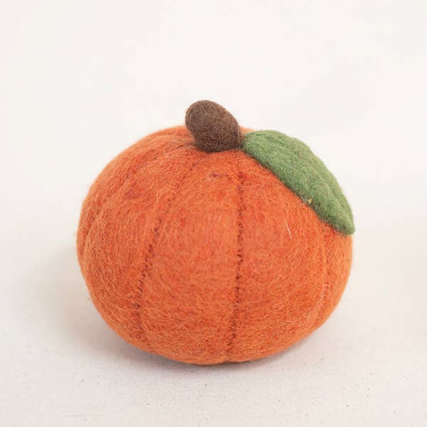 Fall Pumpkin Wool Dog or Cat Toy